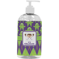 Astronaut, Aliens & Argyle Plastic Soap / Lotion Dispenser (16 oz - Large - White) (Personalized)