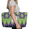 Astronaut, Aliens & Argyle Large Rope Tote Bag - In Context View