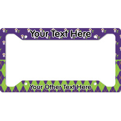 Astronaut, Aliens & Argyle License Plate Frame - Style A (Personalized)