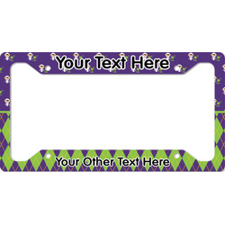Astronaut, Aliens & Argyle License Plate Frame (Personalized)