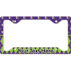 Astronaut, Aliens & Argyle License Plate Frame - Style C (Personalized)