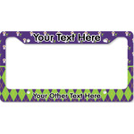 Astronaut, Aliens & Argyle License Plate Frame - Style B (Personalized)