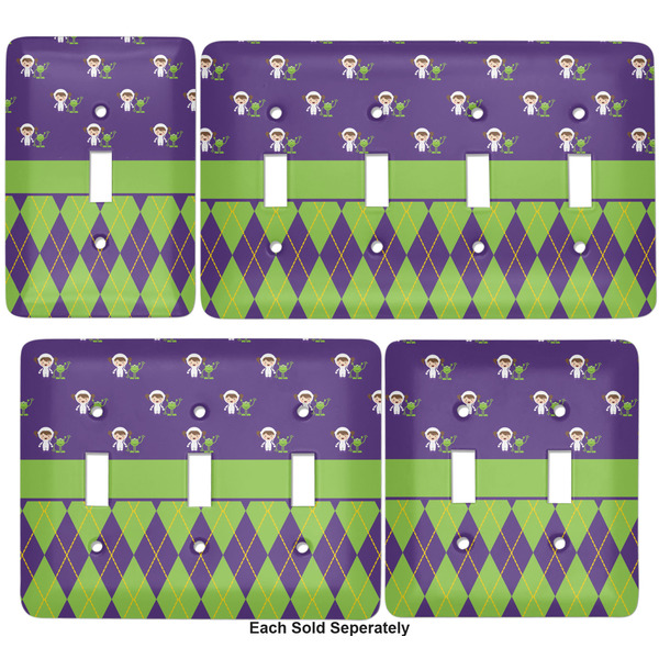 Astronaut, Aliens & Argyle Light Switch Covers all sizes