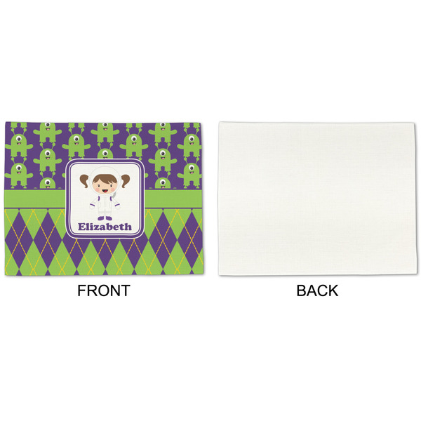 Astronaut, Aliens & Argyle Linen Placemat - APPROVAL Single (single sided)