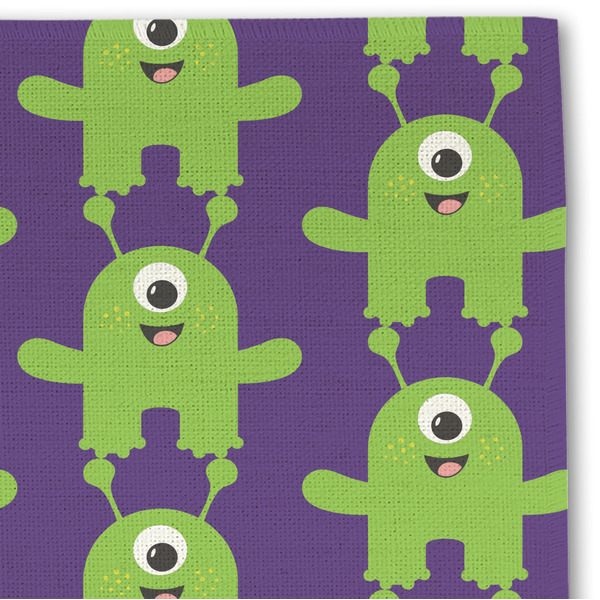 Astronaut, Aliens & Argyle Linen Placemat - DETAIL