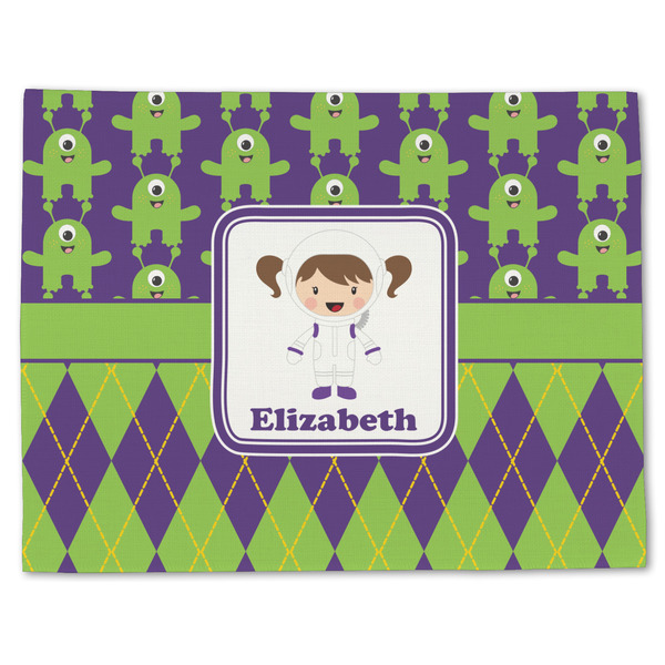 Astronaut, Aliens & Argyle Linen Placemat - Front