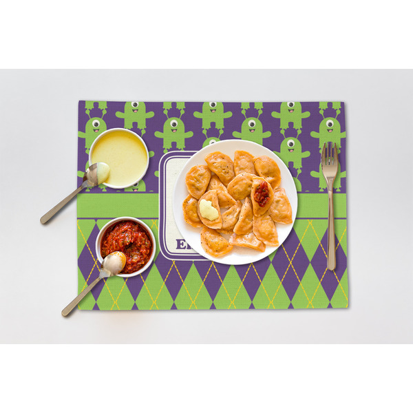 Astronaut, Aliens & Argyle Linen Placemat - Lifestyle (single)