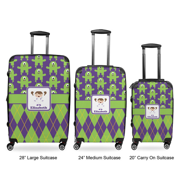 Astronaut, Aliens & Argyle Luggage Bags all sizes - With Handle