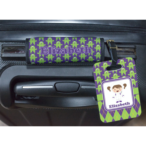 Astronaut, Aliens & Argyle Luggage Wrap & Tag