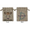 Astronaut, Aliens & Argyle Medium Burlap Gift Bag - Front & Back (Personalized)