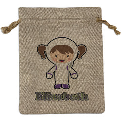 Astronaut, Aliens & Argyle Burlap Gift Bag (Personalized)
