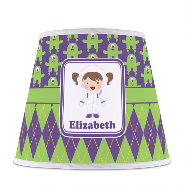 Astronaut, Aliens & Argyle Poly Film Empire Lampshade - Front View