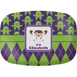 Astronaut, Aliens & Argyle Melamine Platter (Personalized)