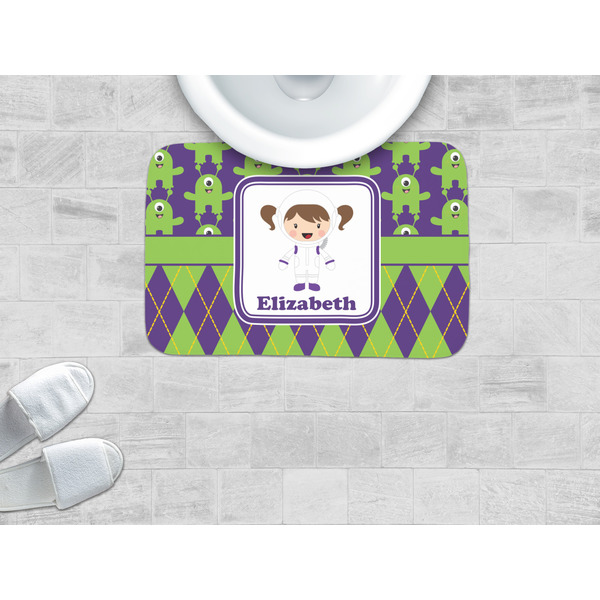 Astronaut, Aliens & Argyle Memory Foam Bath Mat - LIFESTYLE