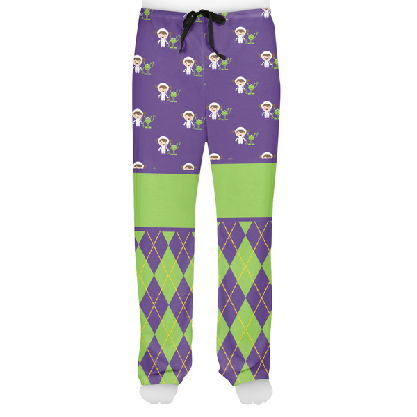 Astronaut, Aliens & Argyle Men's Pjs Front - on model
