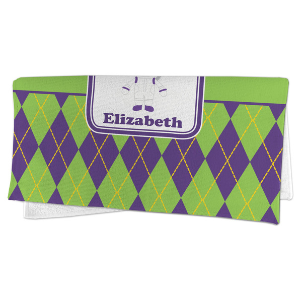 Astronaut, Aliens & Argyle Microfiber Dish Rag - FOLDED (half)