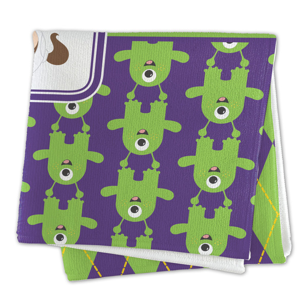 Astronaut, Aliens & Argyle Microfiber Dish Rag - FOLDED (square)