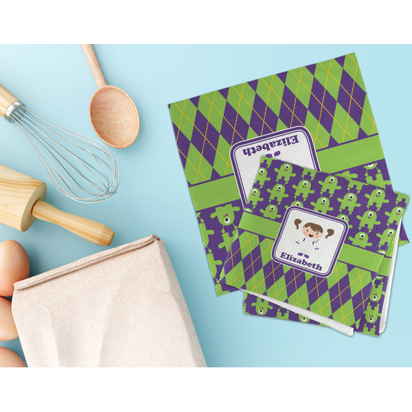 Astronaut, Aliens & Argyle Microfiber Dish Rag - LIFESTYLE