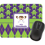 Astronaut, Aliens & Argyle Rectangular Mouse Pad (Personalized)