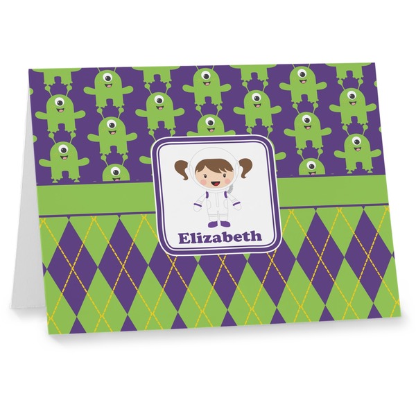 Custom Astronaut, Aliens & Argyle Note cards (Personalized)