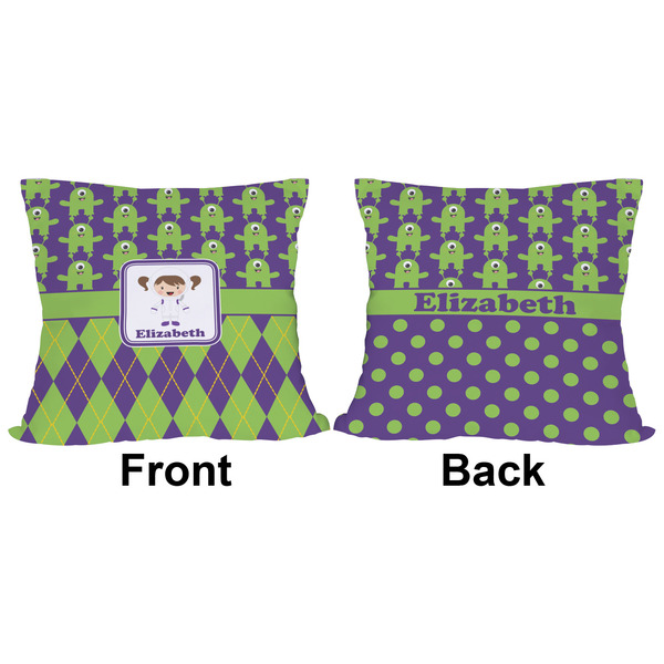 Astronaut, Aliens & Argyle Outdoor Pillow - 16x16