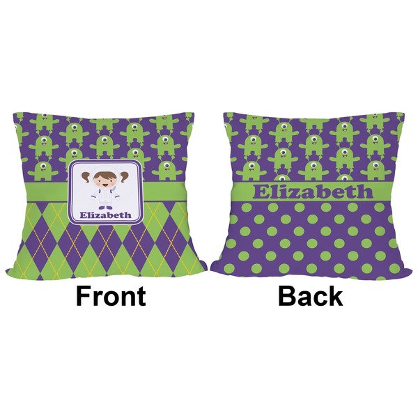Astronaut, Aliens & Argyle Outdoor Pillow - 20x20