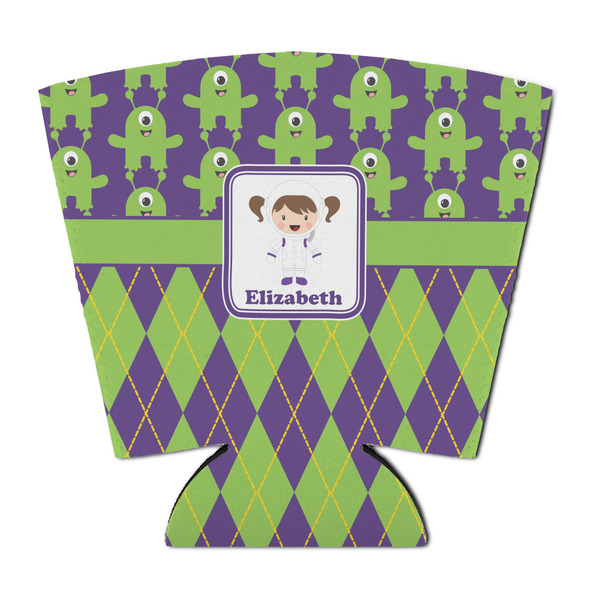 Custom Astronaut, Aliens & Argyle Party Cup Sleeve - with Bottom (Personalized)