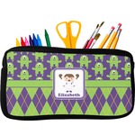 Astronaut, Aliens & Argyle Neoprene Pencil Case (Personalized)