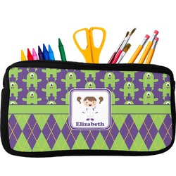 Astronaut, Aliens & Argyle Neoprene Pencil Case (Personalized)
