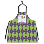 Astronaut, Aliens & Argyle Apron Without Pockets w/ Name or Text
