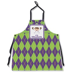 Astronaut, Aliens & Argyle Apron Without Pockets w/ Name or Text