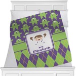 Astronaut, Aliens & Argyle Minky Blanket (Personalized)