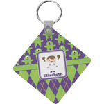 Astronaut, Aliens & Argyle Diamond Plastic Keychain w/ Name or Text