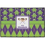 Astronaut, Aliens & Argyle Door Mat - 36"x24" (Personalized)