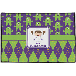 Astronaut, Aliens & Argyle Door Mat - 36"x24" (Personalized)