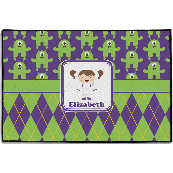 Astronaut, Aliens & Argyle Personalized Door Mat - 36x24 (APPROVAL)