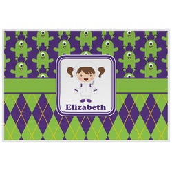 Astronaut, Aliens & Argyle Laminated Placemat w/ Name or Text