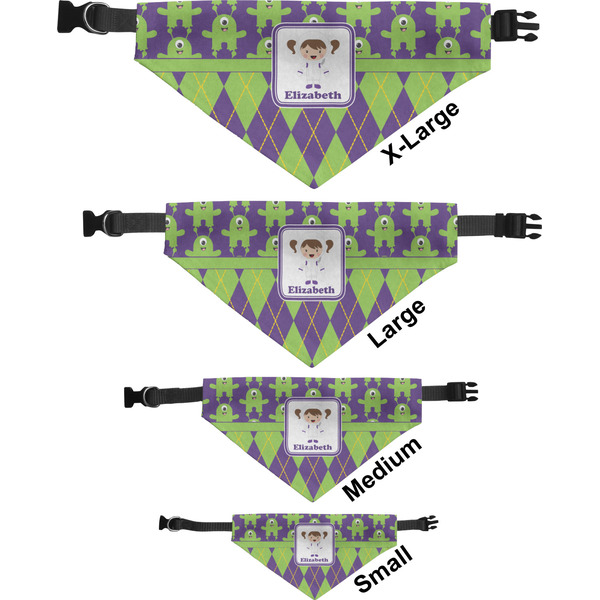 Astronaut, Aliens & Argyle Pet Bandana Sizes