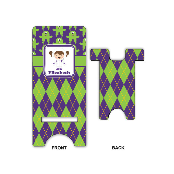 Astronaut, Aliens & Argyle Phone Stand - Front & Back