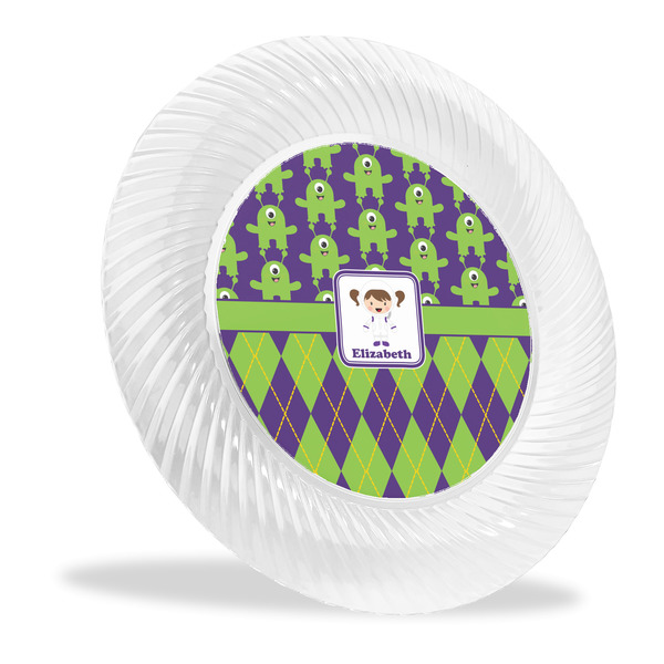 Custom Astronaut, Aliens & Argyle Plastic Party Dinner Plates - 10" (Personalized)