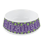 Astronaut, Aliens & Argyle Plastic Dog Bowl - Small (Personalized)