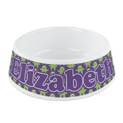 Astronaut, Aliens & Argyle Plastic Dog Bowl - Small (Personalized)