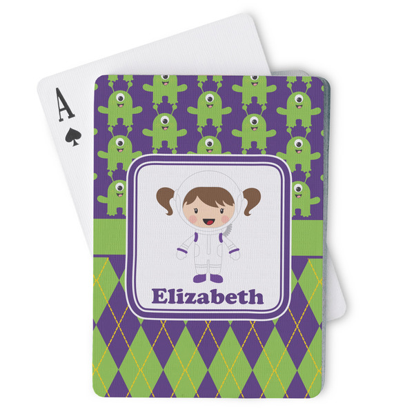 Custom Astronaut, Aliens & Argyle Playing Cards (Personalized)