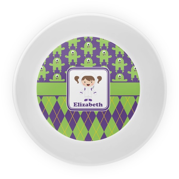 Astronaut, Aliens & Argyle Melamine Bowl - Center