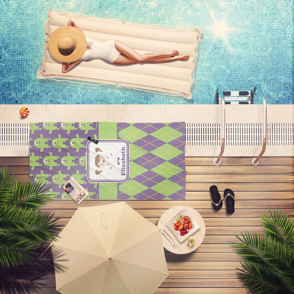 Astronaut, Aliens & Argyle Pool Towel Lifestyle