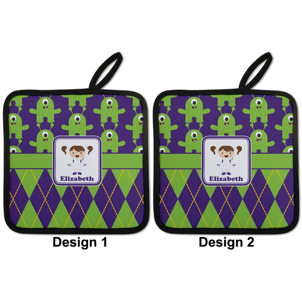 Astronaut, Aliens & Argyle Pot Holders - Set of 2 APPROVAL