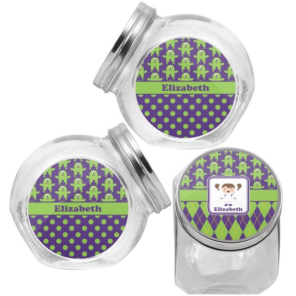 Astronaut, Aliens & Argyle Puppy Treat Jar - Top Left Right