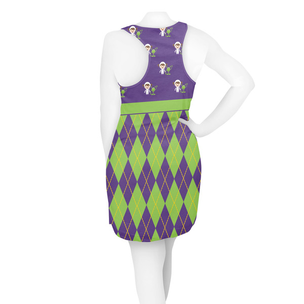 Astronaut, Aliens & Argyle Racerback Dress - On Model - Back