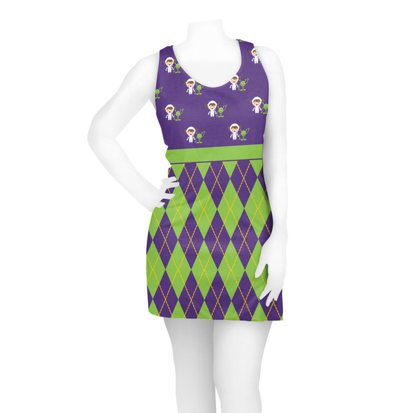 Astronaut, Aliens & Argyle Racerback Dress - On Model - Front