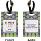 Astronaut, Aliens & Argyle Rectangle Luggage Tag (Front + Back)